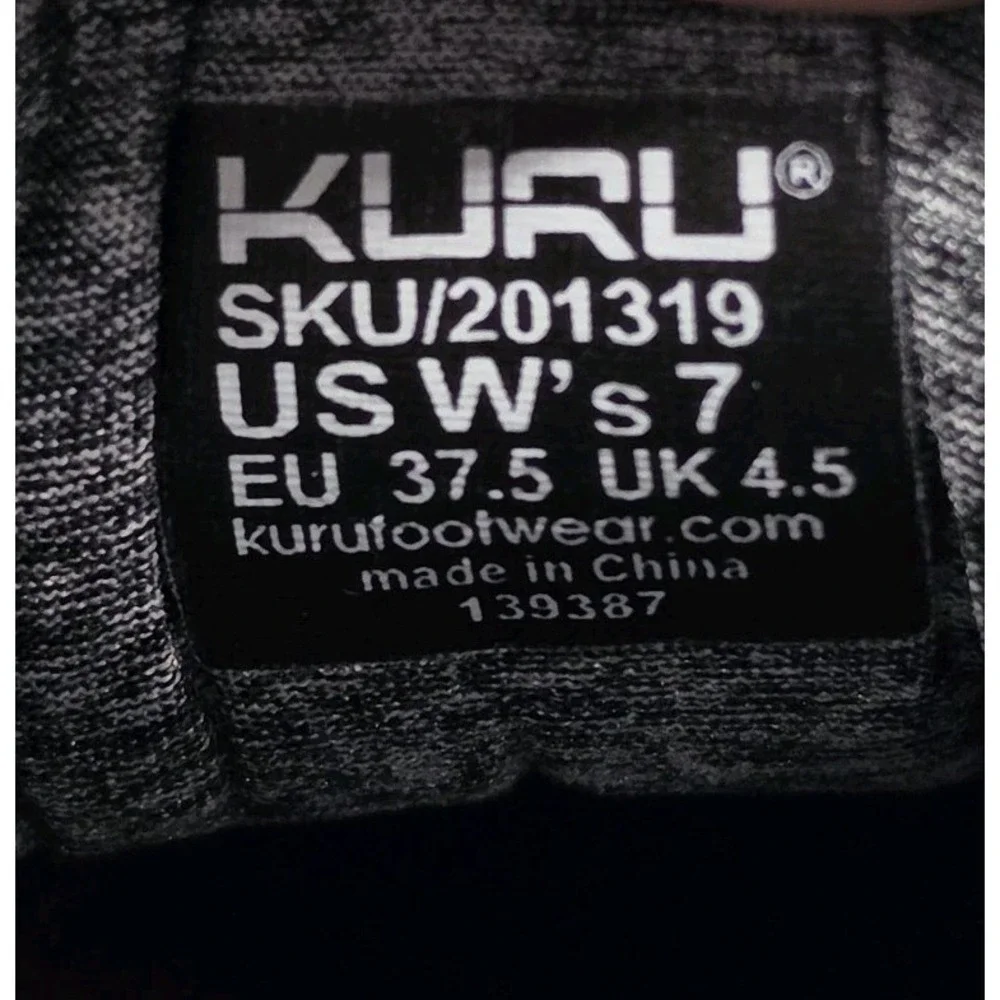 Kuru Quantum Sneakers Womens 7 Gray Comfort Casual Walking Athletic Shoes
